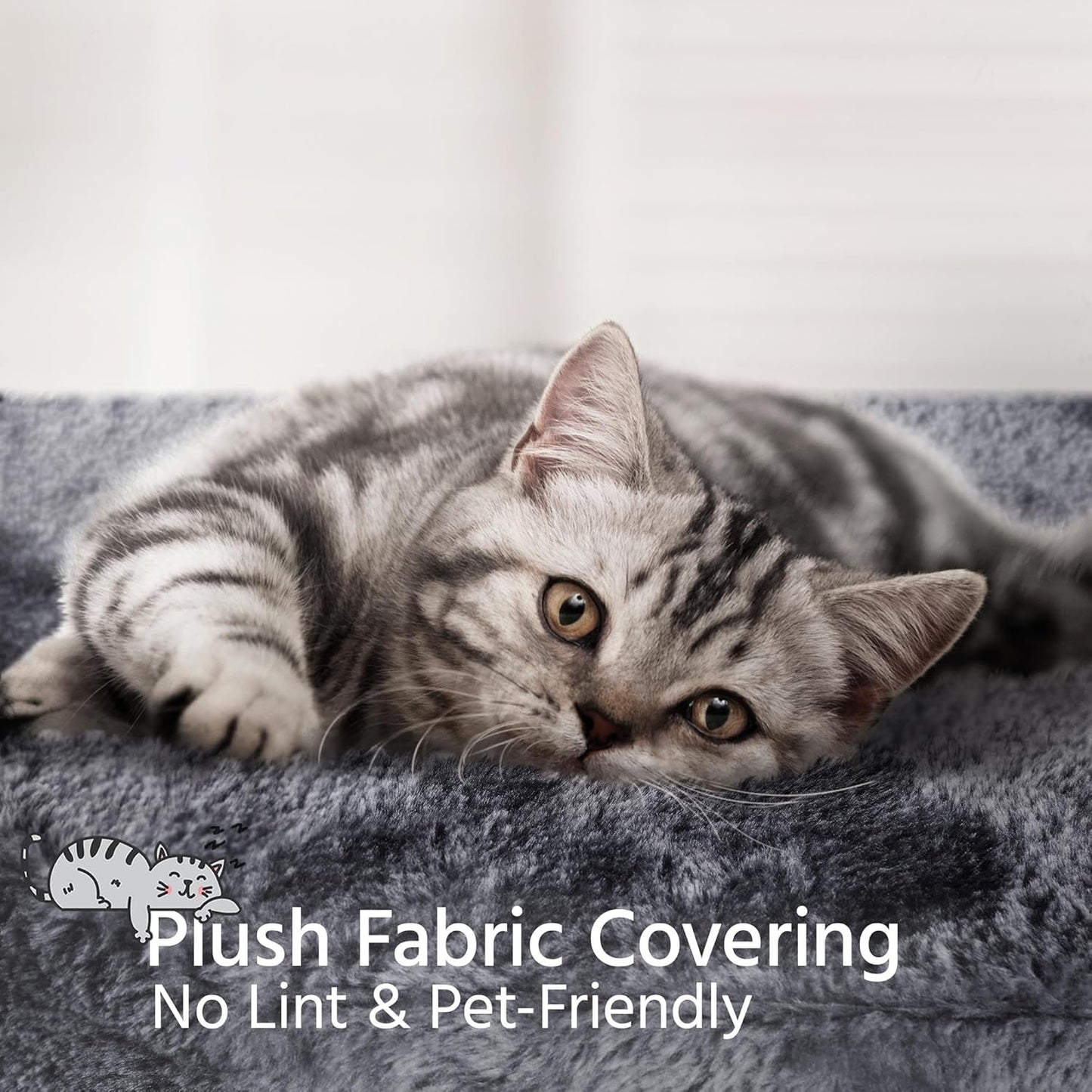 Cat Tree 33In Cat Tower, Multi-Level Cat Condo with Extra Scratch Boards and Sisal Posts as Kitty Activity Center